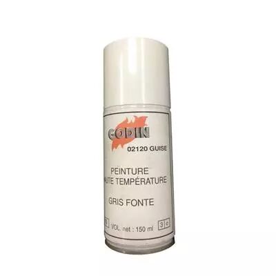 Peinture haute température aérosol gris fonte / anthracite 150 ml - GODIN Réf. 0001