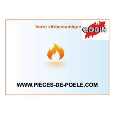 Verre vitrocéramique 450x207x4mm = GODIN Réf. 00001306026 (DISPO)