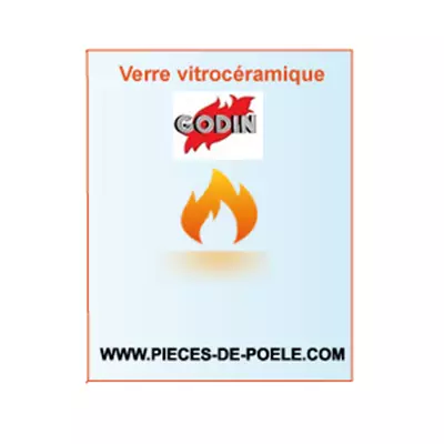 Verre vitrocéramique 114x445x4mm = GODIN Réf. 00001307806 (DISPO)