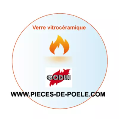 Verre vitrocéramique rond Ø344mm = GODIN Réf. 00001308288 (DISPO)