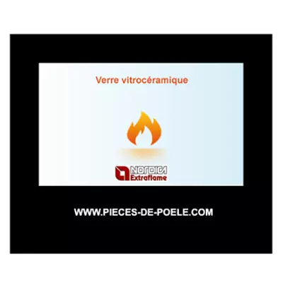 Verre vitrocéramique sérigraphié - EXTRAFLAME Réf. 002276410