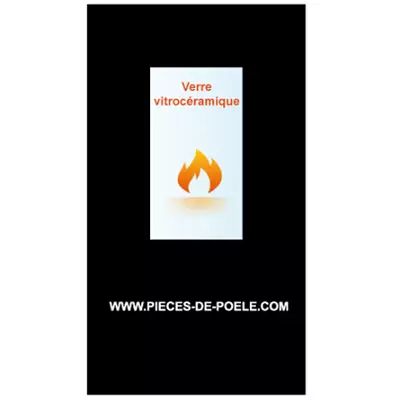 Verre vitrocéramique 631X349,6mm - EXTRAFLAME Réf. 002276427 (SUIVI)