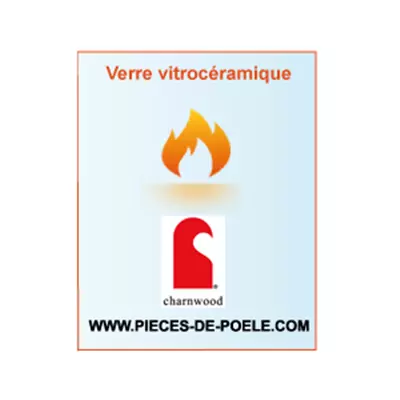 Verre vitrocéramique 203x162x4mm = CHARNWOOD Réf. 006/FW30 (DISPO)