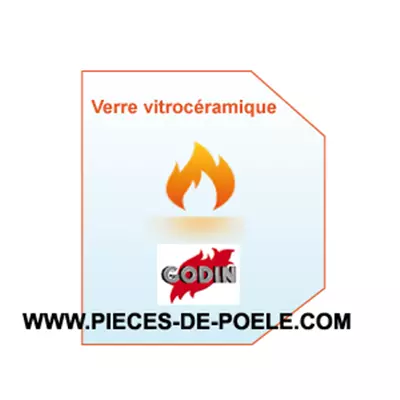 Verre vitrocéramique hexagonal 235/170x345 x4mm 3119 ART DECO = GODIN Réf. 00001304849 (DISPO)