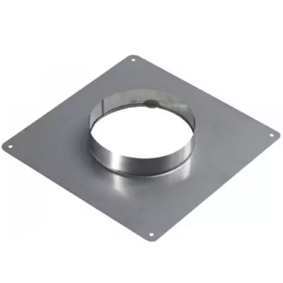 Plaque d'étanchéité inox carrée 350x350mm Ø intérieur 110 / extérieur 116mm - TEN Réf. 096110