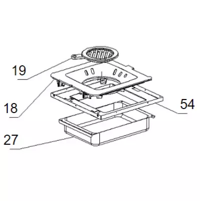 Support carré de grille ronde - LA NORDICA Réf. 1130072 (SUIVI)