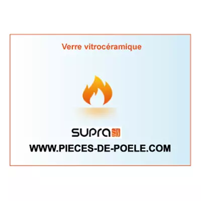 Verre vitrocéramique 556x297.5x4mm = SUPRA Réf. 11801 (DISPO)