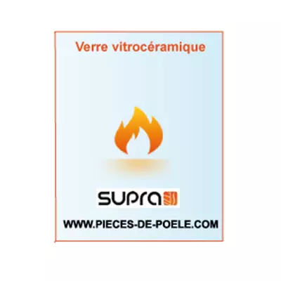 Verre vitrocéramique 276x225x3mm = SUPRA Réf. 15392 (DISPO)