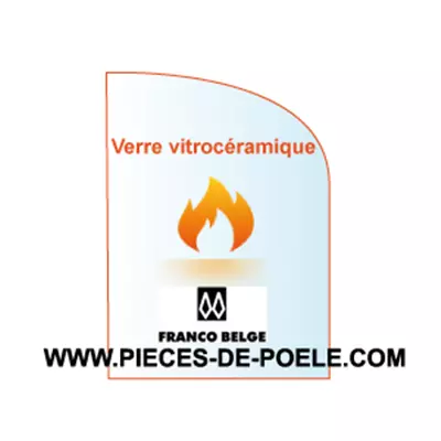 Verre vitrocéramique arrondi 278x220x4mm = FRANCO BELGE 188829 (DISPO)