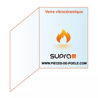 Verre vitrocéramique prismatique 784x200x484mm - SUPRA Réf. 23770 (Référence épuisée)