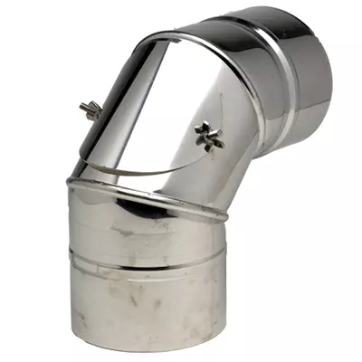 Coude EQ 90° avec trappe de visite Ten Inox 304 Ø125mm - TEN Réf. 269125