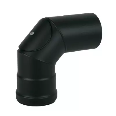 Coude EQ 90° avec trappe de visite Ø125 noir mat - TEN 342494