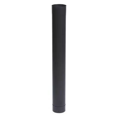 Tuyau Ø180 M/F 100cm (94cm utile) émaillé noir mat - TEN Réf. 344017 (SUIVI)