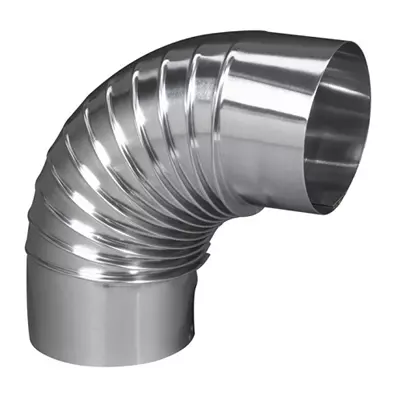 Coude plissé EQ 90° Ten Inox 304 Pro Ø111mm - TEN Réf. 362111