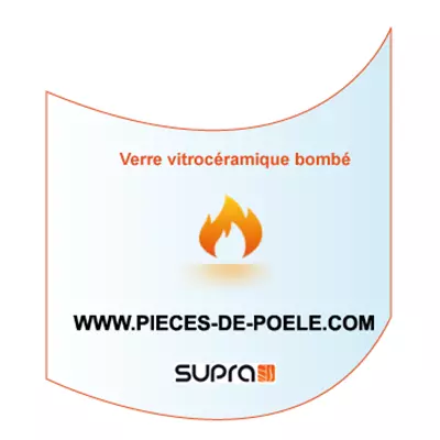 Verre vitrocéramique bombé PERSEE - SUPRA Réf. 36894 (SUIVI)