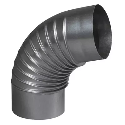 Coude plissé 72° aluminié Ø83mm - TEN Réf. 373830