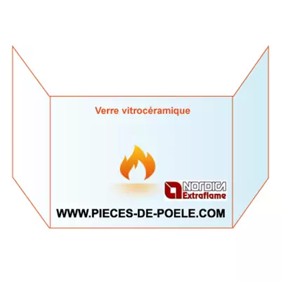 Verre vitrocéramique 3 côtés 172x308x172x525 - LA NORDICA Réf. 6028660