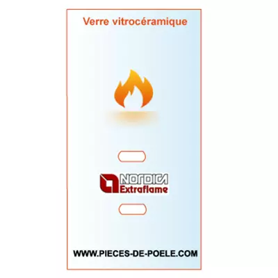 Verre vitrocéramique avec orifice 306x595mm - LA NORDICA Réf. 7025501