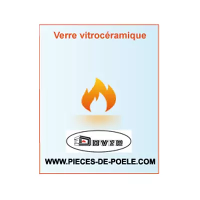 Verre vitrocéramique 370x135x4mm = DOVRE Réf. 70.26008.000 (DISPO)