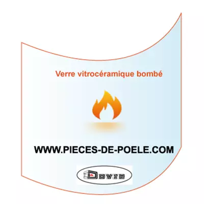 Verre vitrocéramique bombé 2520BS - DOVRE Réf. 70.26061.000 (SUIVI)