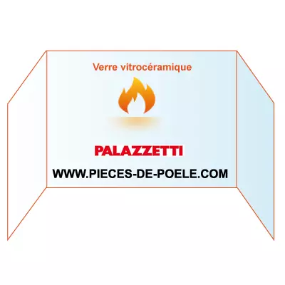 Verre vitrocéramique prismatique - PALAZZETTI Réf. 892504280