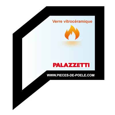 Verre vitrocéramique plié sérigraphié - PALAZZETTI Réf. 892608810