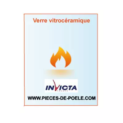 Verre vitrocéramique 357x270x4mm = INVICTA Réf. AX116669A (DISPO)