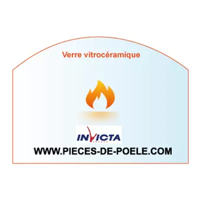 Verre vitrocéramique arrondi 268x443x4mm = INVICTA Réf. AX606173A (DISPO)