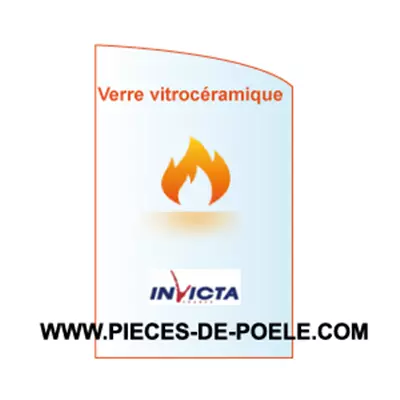 Verre vitrocéramique arrondi 394x252.5mm = INVICTA AX607760 (DISPO)