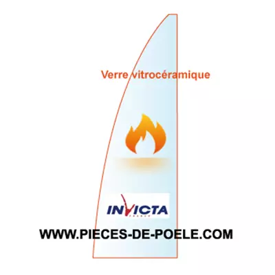 Verre vitrocéramique arrondi 610x224mm = INVICTA Réf. AX615244 = AX615244A (DISPO)