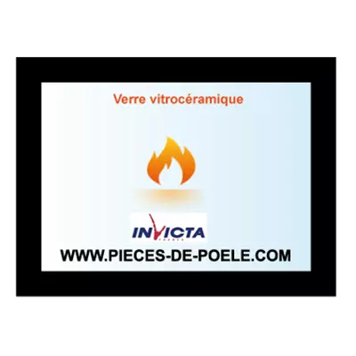 Verre vitrocéramique sérigraphié 717x521mm - INVICTA Réf. AX826280A