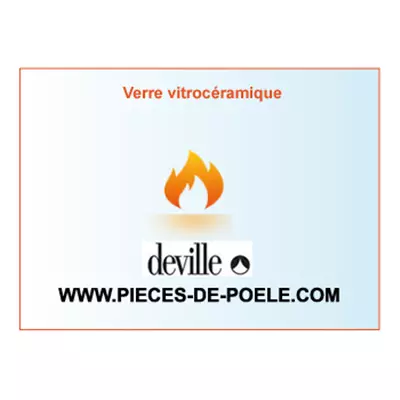 Verre vitrocéramique 590x380x4mm = DEVILLE Réf. D0023873 (DISPO)