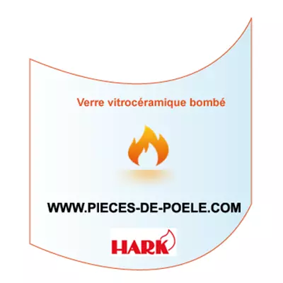 Verre vitrocéramique bombé 491x530mm - HARK Réf. ETRAD0100007