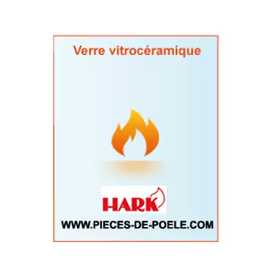 Verre vitrocéramique 395x620x4mm = HARK Réf. ETRAD0100012 (DISPO)