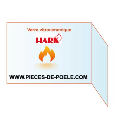 Verre vitrocéramique à 2 côtés 412 mm - HARK Réf. ETRAD0100019