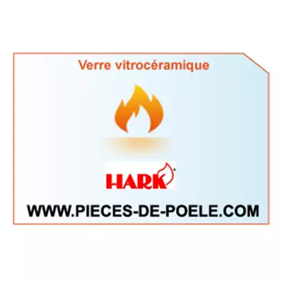 Verre vitrocéramique avec angle 325x445x4mm - HARK Réf. ETSTO0100015