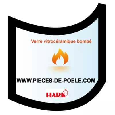 Verre vitrocéramique bombé sérigraphié 398x448mm - HARK Réf. ETSTO0100025