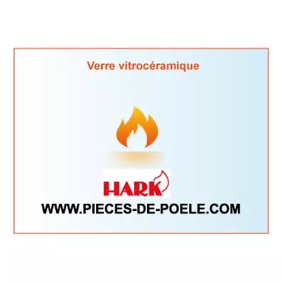 Verre vitrocéramique 422x328x4mm = HARK Réf. ETSTO0100027 (DISPO)