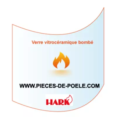 Verre vitrocéramique bombé 283x530mm - HARK Réf. ETSTO0100057