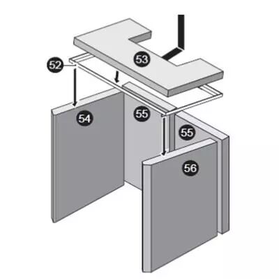 Set 5 pièces pour poêle Roma GT (pièces 53, 54, 55 x 2 et 56) - HARK (SUIVI)