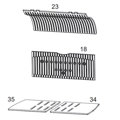 GRILLE FOYERE DROITE NORIK - INVICTA Réf. F612158B (SUIVI)