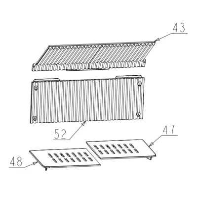 GRILLE FOYERE GAUCHE KAZAN - INVICTA Réf. F612228B (SUIVI)