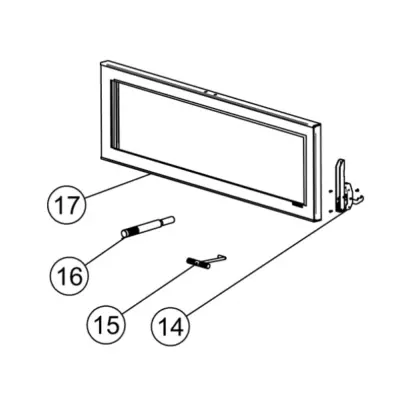 Jeu (paire) de charnières de porte - STOVAX RVS-MEC9446