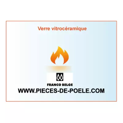 Verre vitrocéramique 600x295x4mm = FRANCO BELGE Réf. 10.11313 (DISPO)