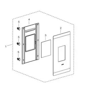 Porte exterieure complete - MCZ (Cadel-FreePoint-Red) / FREEPOINT Réf. 4D245GP16003