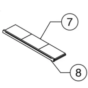 Rail métal support de briques déflecteurs pour Studio 2 (numéro série - 30000) - STOVAX Réf. RVS-RA501946