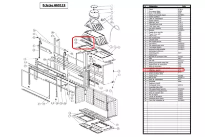 DEFLECTEUR GAUCHE 660119 / 6731A - GODIN Réf. CP6731