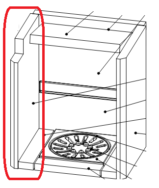 CHAMOTTE LATERALE GAUCHE DOVRE FOCO 110