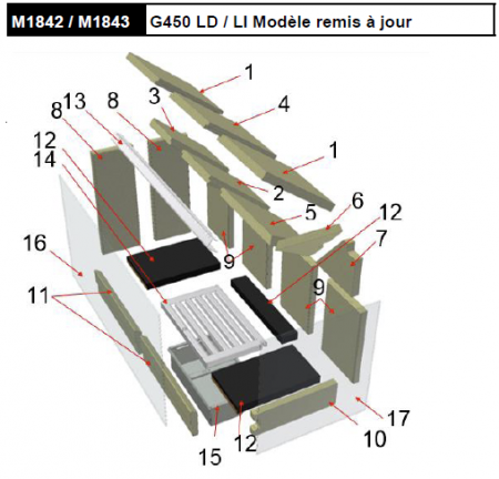 Déflecteur vermiculite latéral - ROCAL réf. VRM1842-10