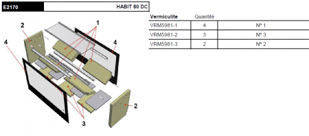 Kit complet de 6 briques vermiculite pour E2170 / M5981